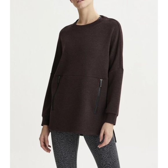 Varley Tops - Varley Bayliss Chocolate Brown Sweatshirt Sz L